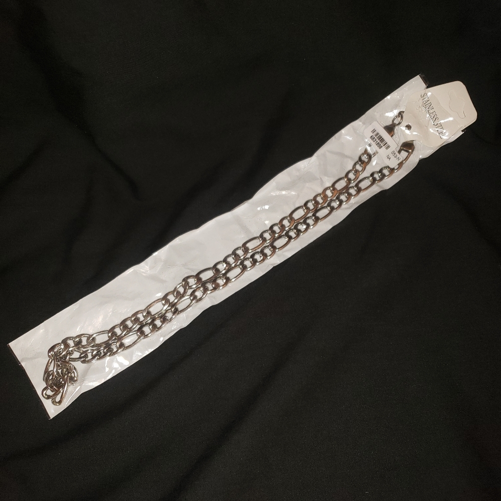 Men's Figaro Necklace (24 Inches) in Stainless Steel #6243993